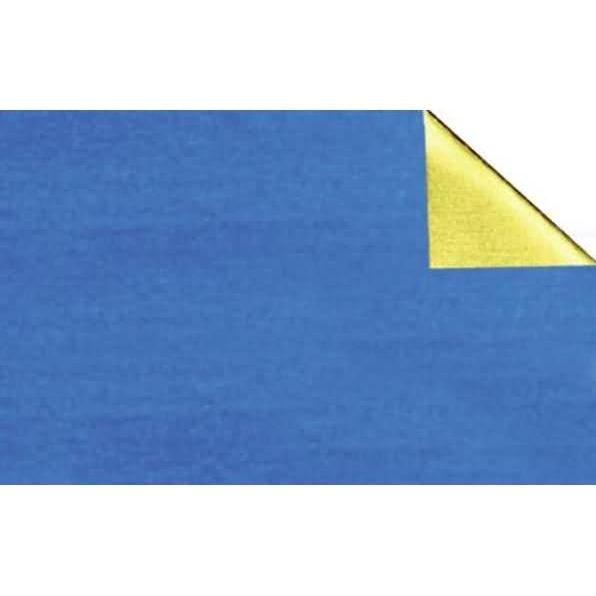 Ursus, Bastelpapier, Alu-Bastelfolie Rolle 10mx50cm gold/blau glänzend (1 x)