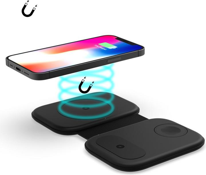 Produktbild Deltalabs MagSafe Qi Wireless Ladepad für iPhone / Apple Watch / AirPods (15 W)