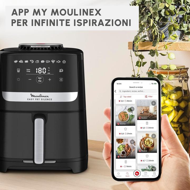 Image du produit Moulinex Easy Fry Silence XL Black We 176Oil Less Fryer See Manufacturer Datasheet BlackRed