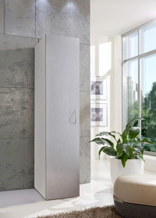 Bianco con finitura grigio chiaro effetto cemento