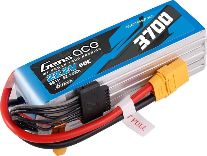 Produktbild Gens Ace Accumulator Lipo G-Tech 3700mAh 22.2V 60C 6S1P XT90 (22.20 V, 3700 mAh)