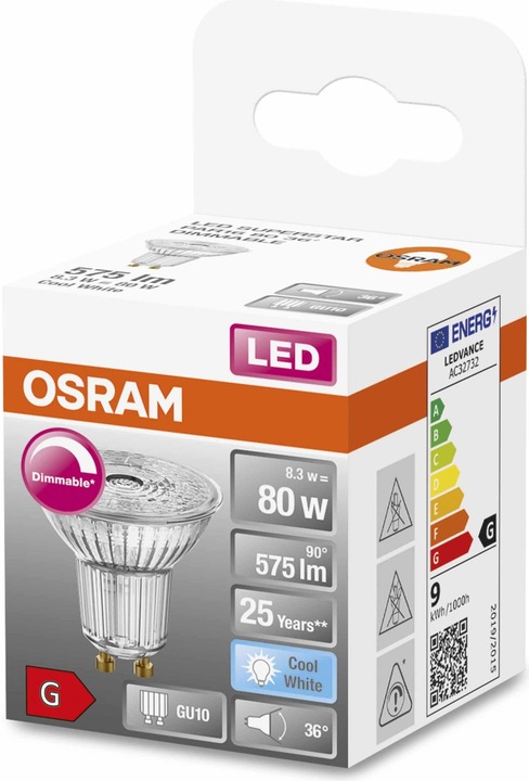 Produktbild Osram Led Superstar Par16 (GU10, 80 W, 550 lm, 1 x, G)
