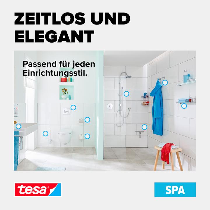 Image du produit tesa Barre de douche SPAA avec solution adhésive sans perçage