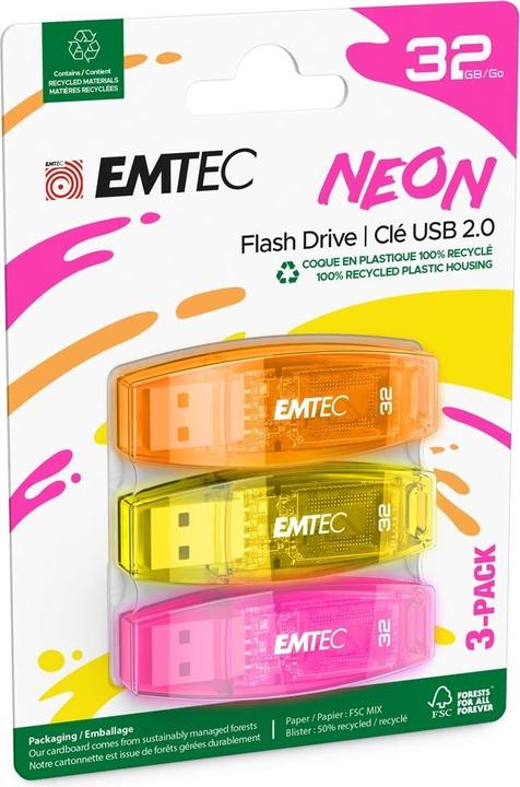 Produktbild Emtec USB-Stick C410 NEON 2.0 (32 GB, USB-A)