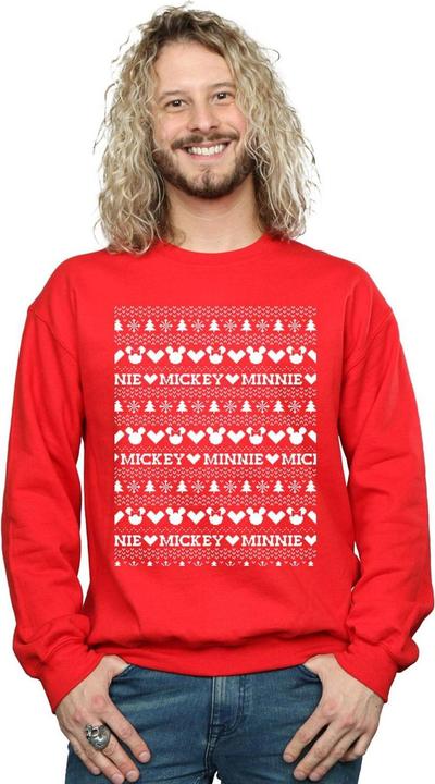 Immagine prodotto Disney Mickey And Minnie Christmas Fair Isle Felpa Uomo (L)