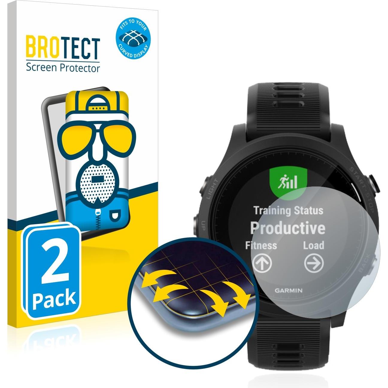 BROTECT Full-Cover Displayschutz Matt, Smartwatch Schutzfolie, Schwarz