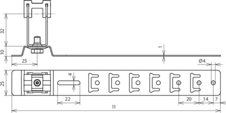 Productafbeelding Dehn Soehne dakkabelhouder UNIgrip NIRO 206 309