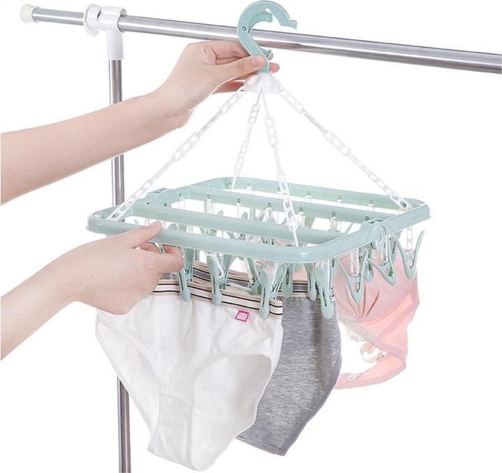 Produktbild JTI Wäscheständer für Unterwäsche - 32 Wäscheklammern