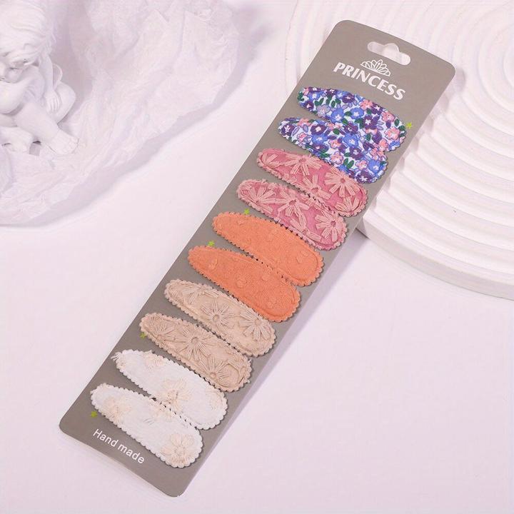 Actual product image Activity Board 10 Stück Baby gestreifte karierte florale Haarspangen, dekorativer Haarschmuck (10 pcs.)