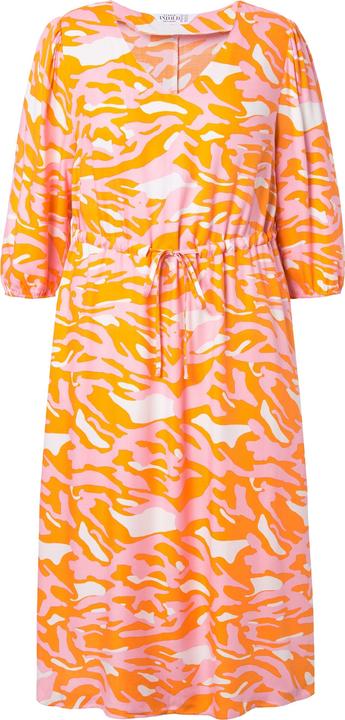 Image du produit Studio Untold Robe midi manches 3/4, imprimé zébré coloré, coupe évasée (46, 48)