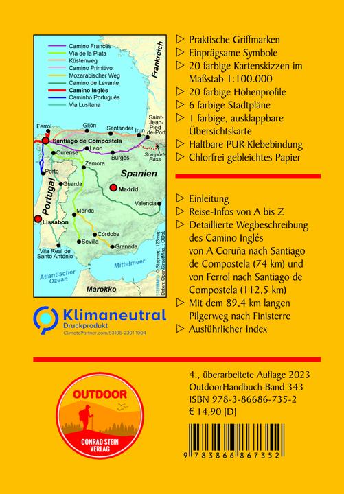 Actual product image Spanien: Camino Inglés (German, Raimund Joos, 2021)