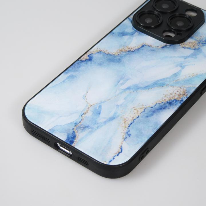 Image du produit PhoneLook Coque Glass marbre avec bord en silicone clair (Apple iPhone 13 Pro Max)