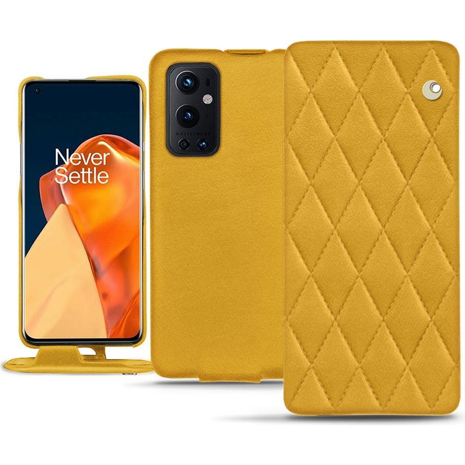 Noreve Lederschutzhülle vertikal (OnePlus 9 Pro), Smartphone Hülle, Orange