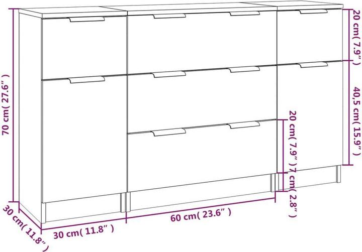 Image du produit vidaXL Sideboard (60 x 60 x 70 cm)