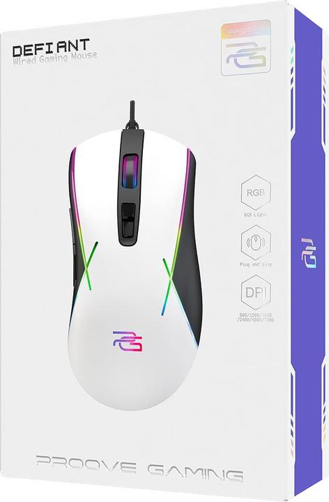Actual product image Proove mouse Gaming Defiant white (Wireless)