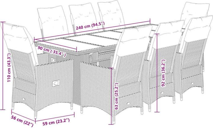 Produktbild vidaXL Bistro Set