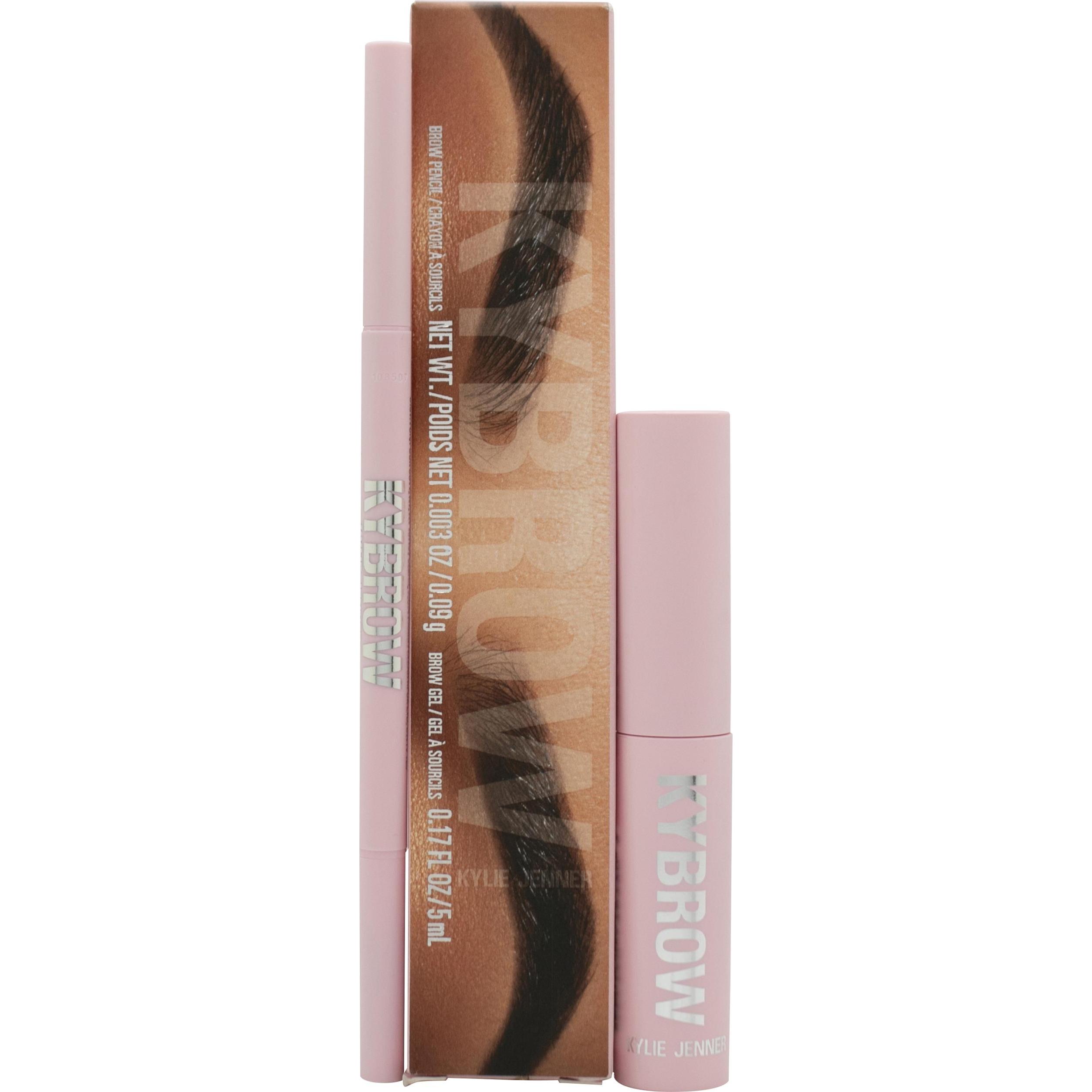 Kylie Jenner, Set regalo bellezza, Kylie Cosmetics Kybrow Kit - 004 Medium Brown (Eyebrow gel 5 ml Eyebrow pencil 004 brown 0.9 g)