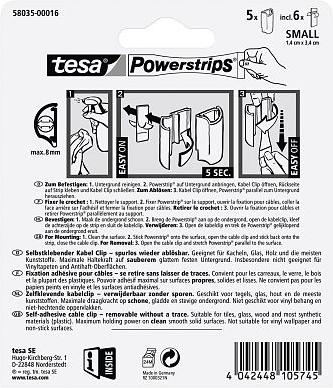 Actual product image tesa Powerstrips Cable clip