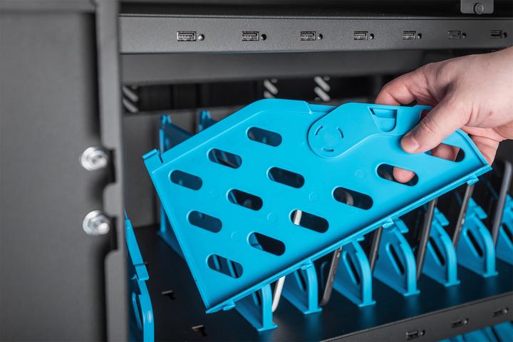 Image du produit Digitus Chariot de chargement pour ordinateurs portables / tablettes jusqu'à 15,6 pouces (43.19 HE, Rack 19 pouces)