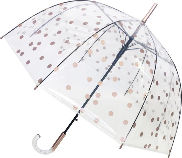 Actual product image CreaDiva SMATI umbrella transparent transparent with automatic stick umbrella (copper colour)