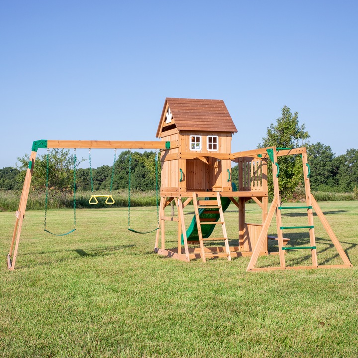 Immagine prodotto Backyard Discovery Torre da gioco Montpelier con altalene, scivolo e struttura per arrampicarsi