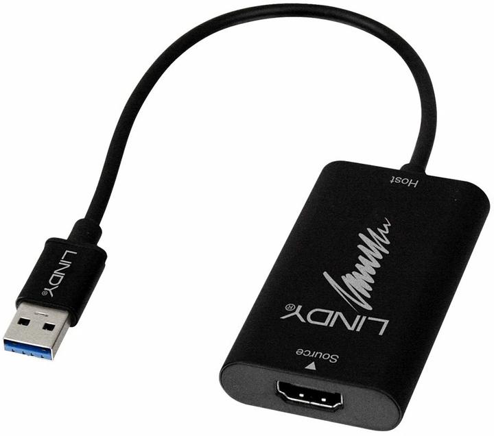 Actual product image Lindy USB Typ-A zu (HDMI, 15 cm)