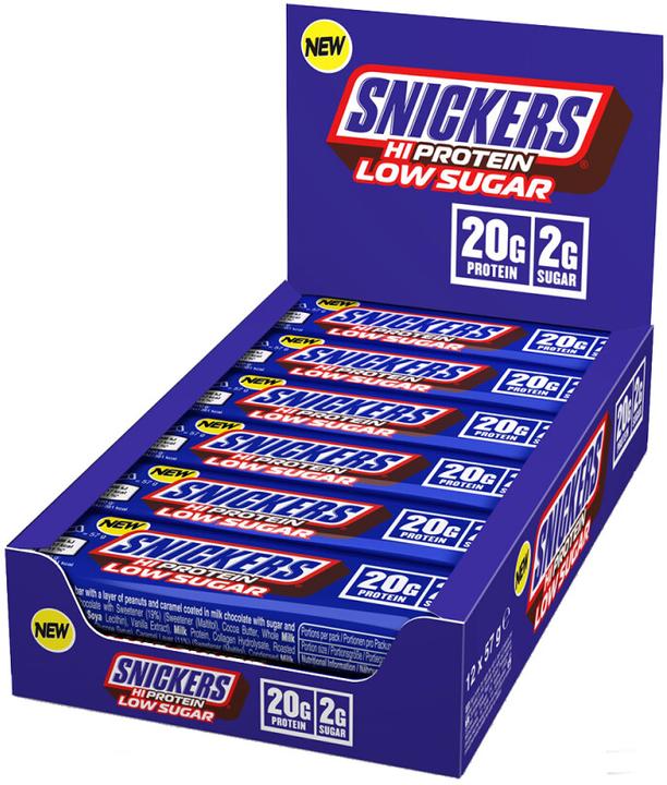 Produktbild Snickers Hi Protein Low Sugar Bar (12 Stk., 684 g)