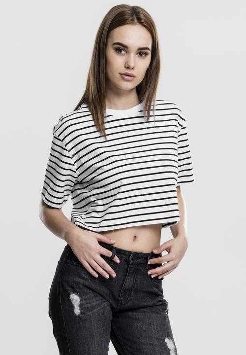 Produktbild Urban Classics Ladies Short Striped Oversized Tee (S)