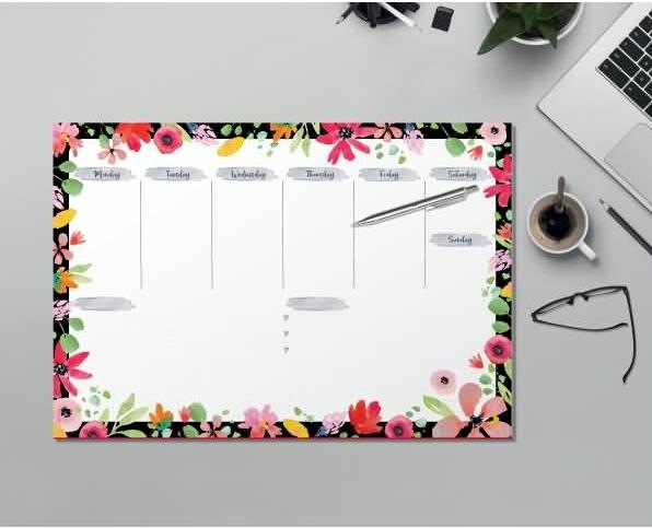 Produktbild Jolie Papier-Schreibunterlage ®, A3, Rose Inspiration (DE), Layout in deutscher Sprache, mit undatier