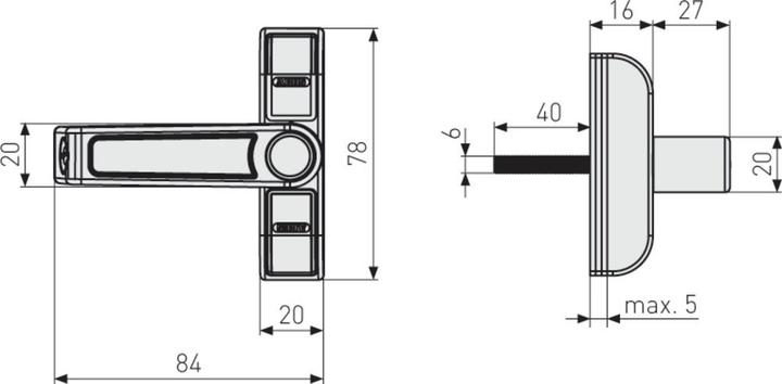 Actual product image Abus Window additional lock 2510