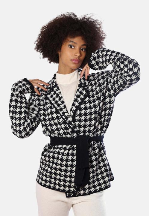 Produktbild Bellemere Cardigan Two-Tone Cashmere-Merino Houndstooth (M)