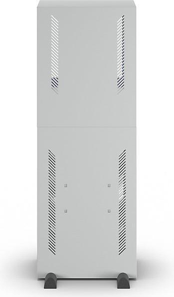 Produktbild eurokraft basic Computerschrank, Standardausführung, lichtgrau/enzianblau (60 cm, 163.80 cm)