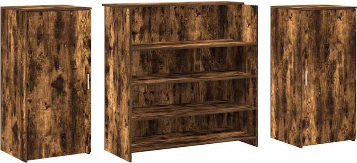 Image du produit vidaXL Comptoir d'accueil Chêne fumé 200x50x103,5 cm Bois composite Comptoir d'accueil