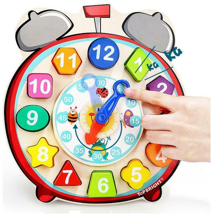 Actual product image Topbright Toys Wooden Sorting Clock