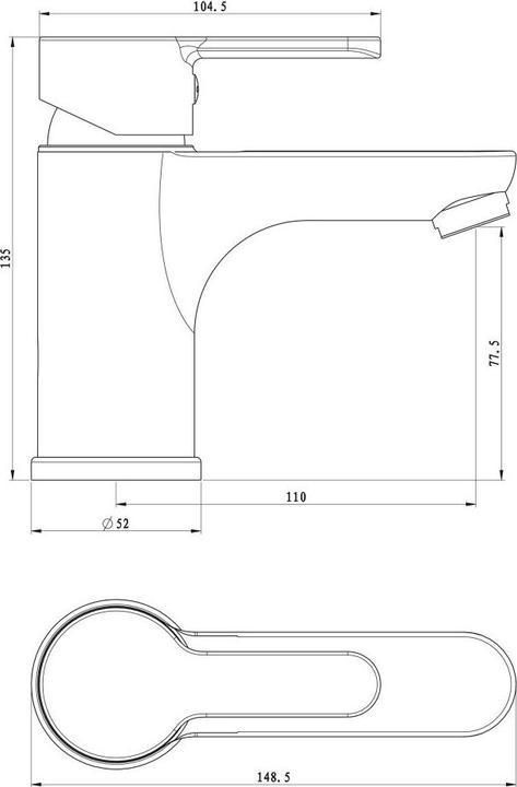 Image du produit Eisl Robinet salle de bain DIZIANI Robinet de lavabo blanc chromé Mitigeur NI075DINWCR
