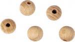 Actual product image Rayher Raw wood beads FSC 100%, drilled, 40mm ø, 2 pieces