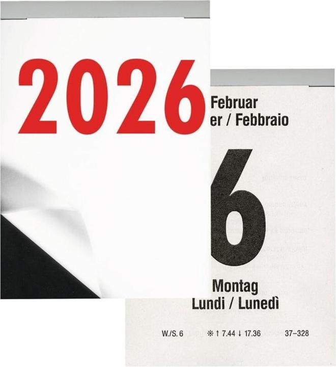 Biella Abreisskalender Tag (Kein Einband, Italienisch, Französisch, Deutsch)
