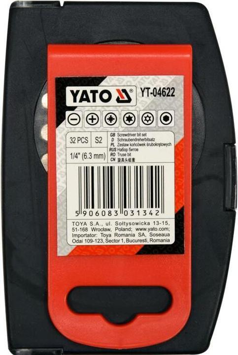 Produktbild Yato Set Schraubendreherbits 32 Stücke. (Kreuz Pozidriv PZ)
