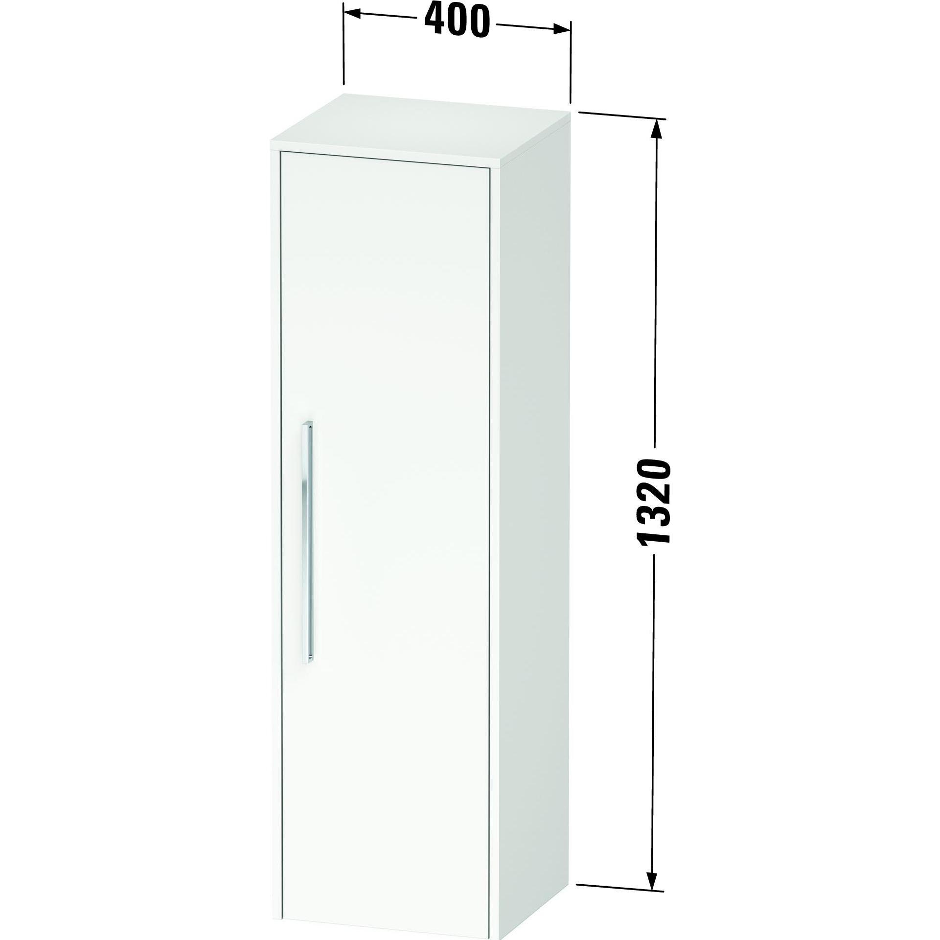 Thumbnail - Duravit, Badezimmerschrank, D-Code Halbhochschrank, 1 Tür mit Anschlag rechts, 400x360x1320mm, mit Griff