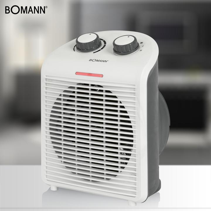 Actual product image Clatronic Bomann fan heater, maximum 2,000 watts power, 2 power levels, thermostat, cold level, contro... (2000 W)