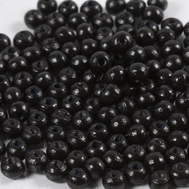 Produktbild Creativ Company Holzperlen Schwarz, 150 Stück.