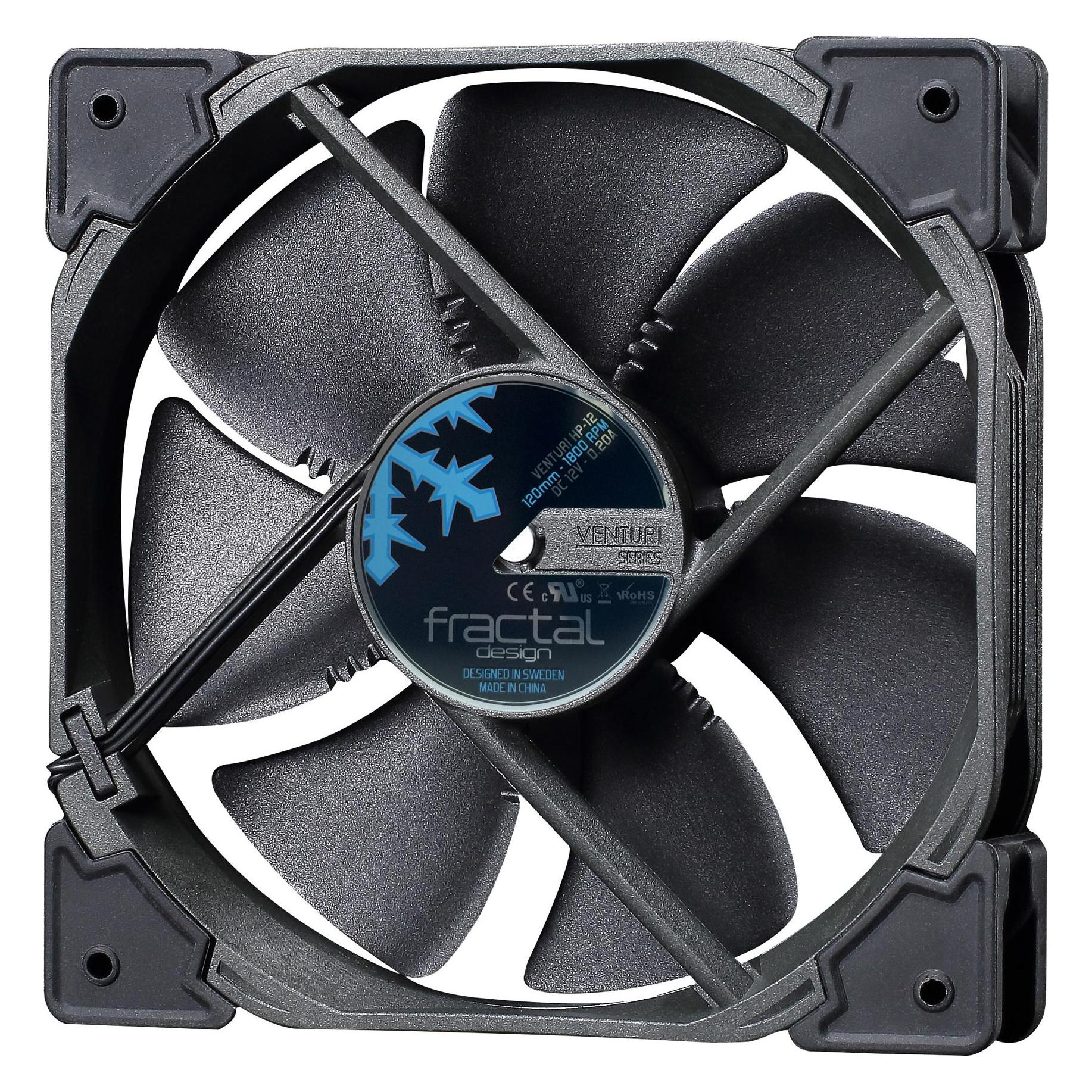 Fractal Design Venturi Hp-12 Pwm Computer behuizing Ventilator 12 cm Zwart, Grijs