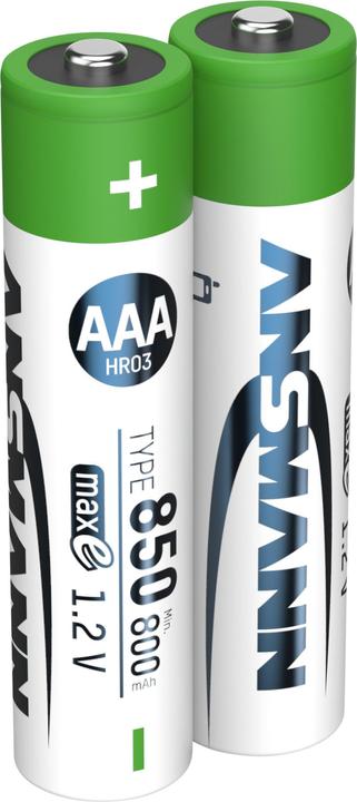 Actual product image Ansmann Dect NiMH battery Micro AAA type 850 (min. 800 mAh) maxE (2 pcs., AAA, 800 mAh)