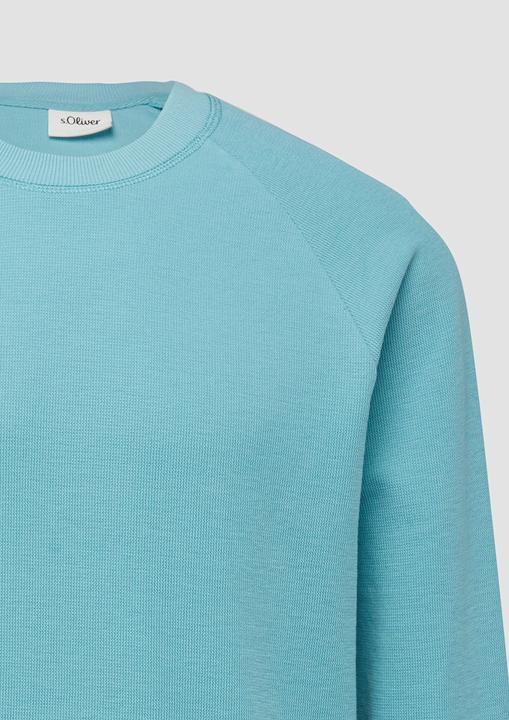 Produktbild s.Oliver Sweatshirt Strukturiertes Raglan-Sweatshirt aus reiner Baumwolle (M)