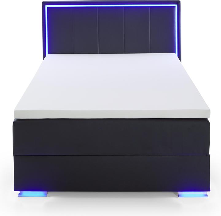 Actual product image Meise Möbel Colorado II box spring bed incl. bed base with Bonnell spring core box imitation leather (140 x 200)