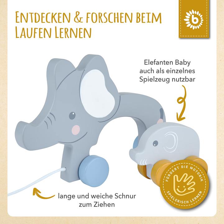Produktbild Bieco Nachziehtier Elefant