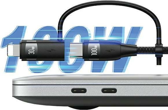 Image du produit Usams US-SJ645 U85 PD100W A+C to C+L+M 6in1 Fast Charging Cable 1.2m (1.20 m, USB 3.2 Gen 1)
