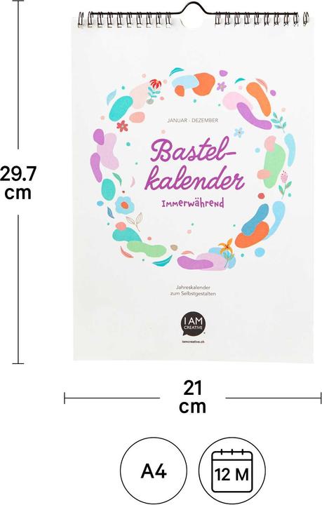 Produktbild I Am Creative Bastelkalender, Kalender zum Basteln, A4 (A4)