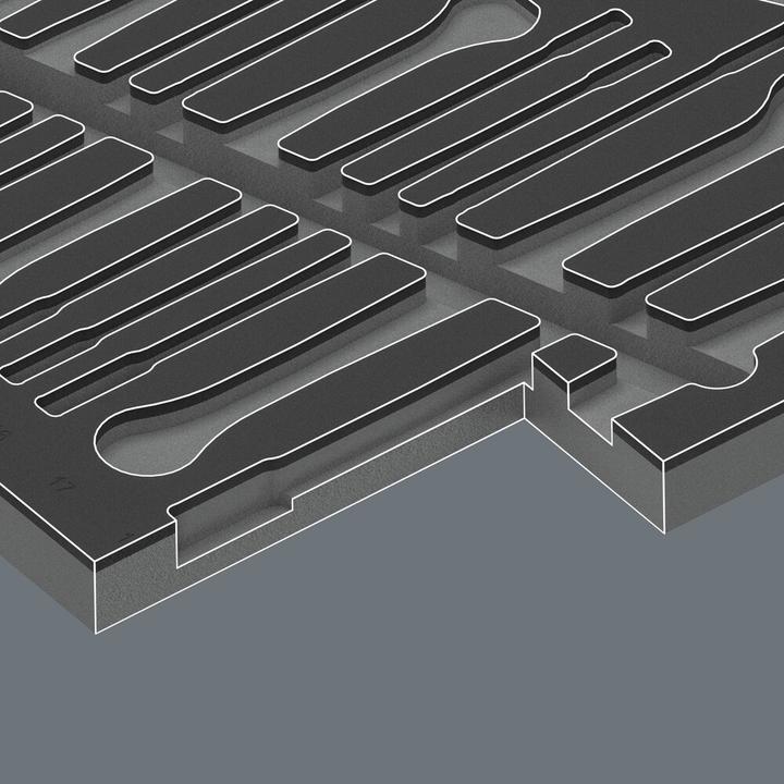 Actual product image Wera 9853 Schaumstoffeinlage Kraftform Kompakt Wartung Set 1, ohne Werkzeug