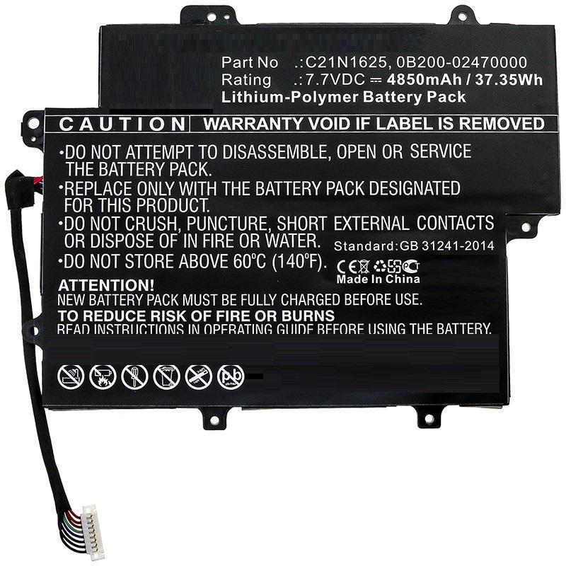 CoreParts Laptop Battery for Asus (4850 mAh), Notebook Akku, Schwarz